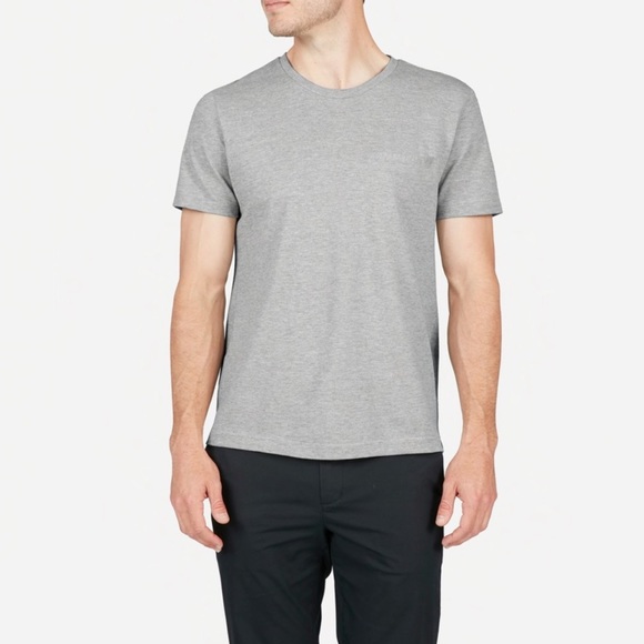 Everlane Pique Pocket Tee Gray Sz L - Picture 2 of 9